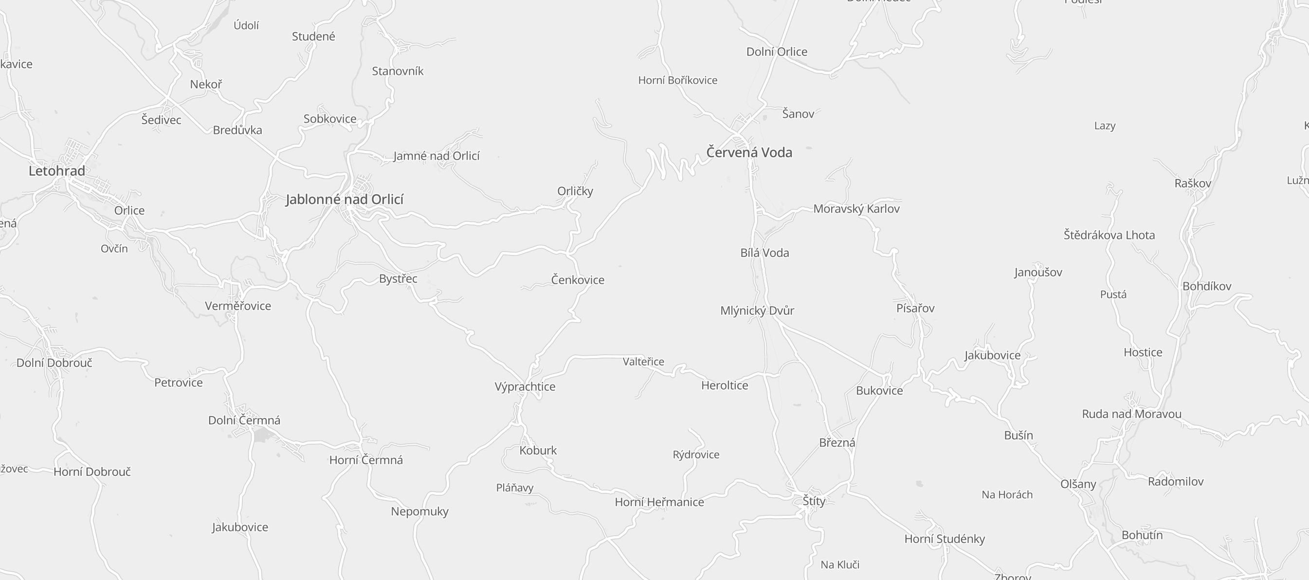 Location on the map: Czechia, Orlické hory